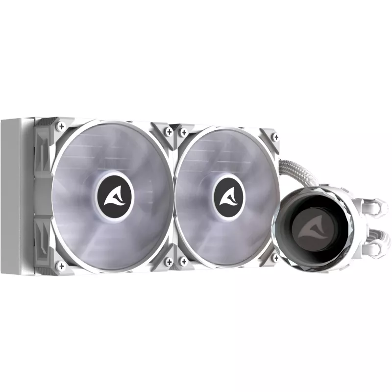 S80 RGB White AIO 240mm, chłodzenie cieczą białe