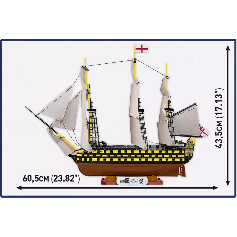 Zestaw konstrukcyjny Cobi HMS Victory — 2517 elementów, szczegółowy model historycznego żaglowca