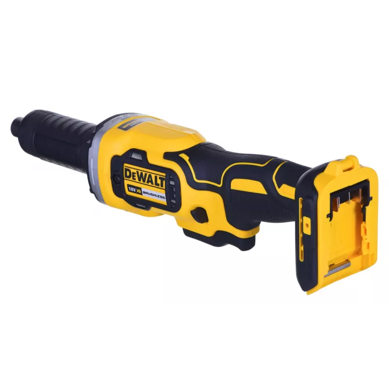 Prosta szlifierka trzpieniowa DeWALT DCG426N-XJ, akumulator 18 V, 5000–25000 obr./min, tulejka zaciskowa Ø do 6 mm, moc wyjściowa 760 W, 1,19 kg