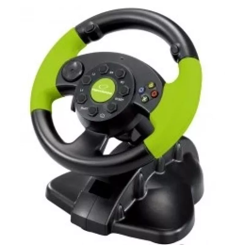 Przewodowy kontroler do gier ESPERANZA EG104 do PlayStation 3 i Xbox 360, czarno-zielony