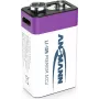 Ansmann ANS 1315-0005 - Akumulator litowo-jonowy 9V blok 340 mAh 9 V 1 szt. - Akumulator