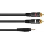 adapter kablowya audio Omnitronic jack 3,5 mm na 2×RCA, 3 m (model 30225149)