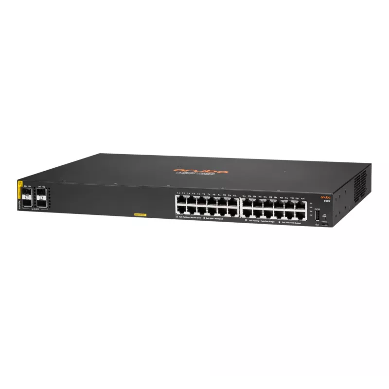 Przełącznik HPE Aruba Networking CX 6000 24G Class4 PoE 4SFP 370W