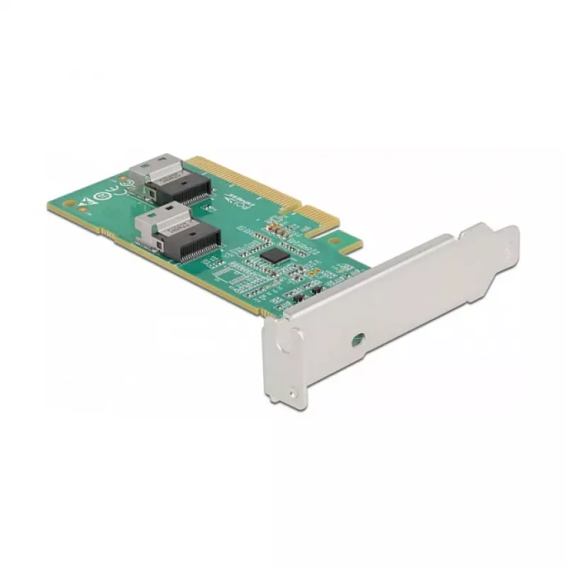 Karta DeLOCK PCI Express 4.0 x8 do 2 wewnętrznych portów SFF-8654 4i NVMe – niskoprofilowa