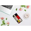 Etui na smartfona iKins do iPhone XS Max Mondrian Czarny – pokrowiec ochronny, twarda skorupa
