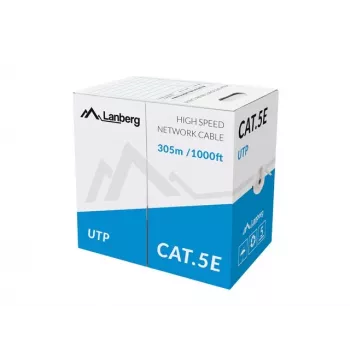 Kabel sieciowy Lanberg LCU5-11CC-0305-S Szary 305 m Cat5e U/UTP (UTP)