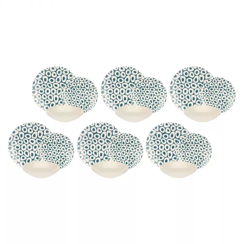 Serwis obiadowy dla 6 osób Rose&Tulipani R18420TA18 Sea Stones, 18 elementów