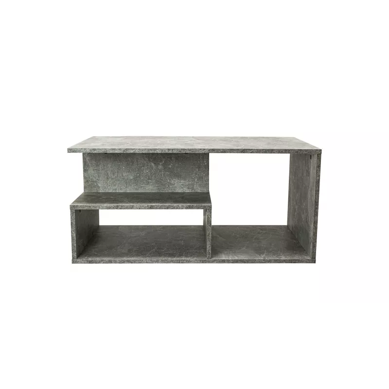 Stolik kawowy Top e Shop PRIMA BETON, blat o swobodnym kształcie, taupe, 900×510×430 mm, 1 noga
