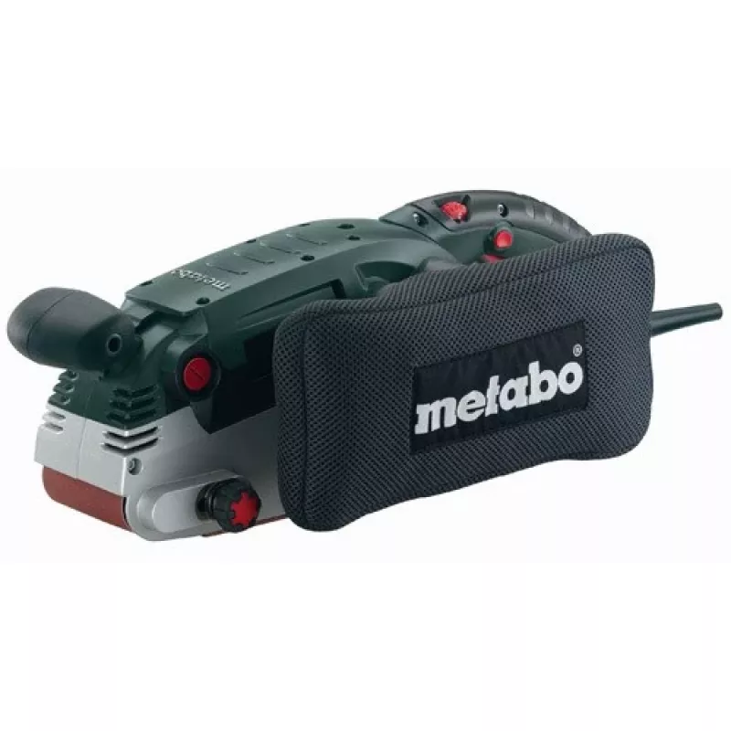 Szlifierka Metabo BAE 75, typ szlifierki: szlifierka taśmowa, rodzaj pojemnika na pył: worki próżniowe. Moc: 1010 W, waga: 4,7 kg, rozmiar płyty szlifierskiej (szer. x dł.): 75 x 533 mm, system mocowania
