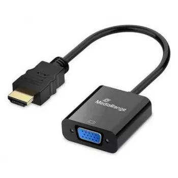 Konwerter wideo MEDIARANGE HDMI na VGA HD15 20 cm czarny - Konwerter - HDMI (MRCS231)