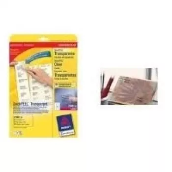 Avery L4772 - przezroczyste etykiety adresowe - 42,3 x 99,1 mm - 300 szt. (25 arkuszy x 12) - (L4772-25)