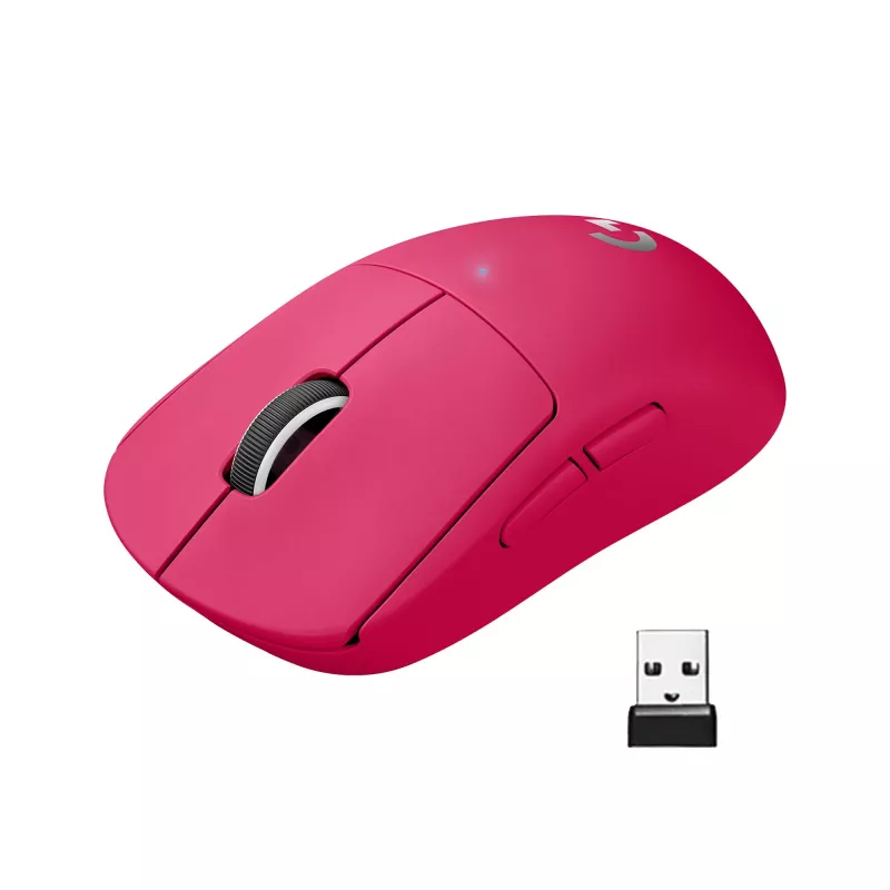 Logitech PRO X SUPERLIGHT bezprzewodowa mysz magenta (910-005957)