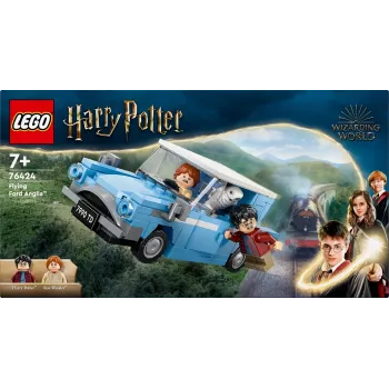 LEGO Harry Potter Latający Ford Anglia Samochód Zabawka dla Dzieci od 7 Lat, Chłopców i Dziewczynek, Model do Zbudowania z Minifigurką Rona Weasleya i Hedwigą