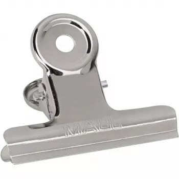 MAUL klips do listów wykonany z metalu, kolor: nikiel, szerokość: 50 mm, szerokość zacisku: 20 mm, opakowanie samoobsługowe (21750-96)