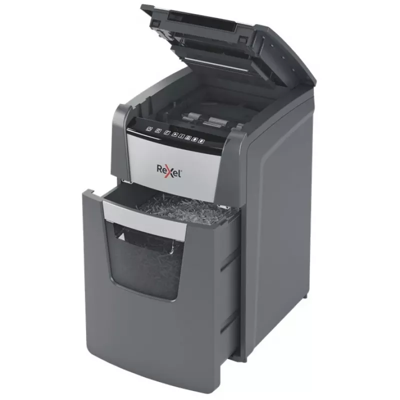 Rexel AutoFeed+ 130M niszczarka do papieru Mikrocięcie 55 dB Czarny, Szary