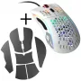 Glorious Model D gaming mysz - biały, błyszczący + Grip Tape - czarny