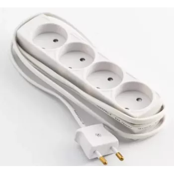 Microconnect GRUELU4H015 przedłużacz zasilania 1,5 m 4 gniazda AC Wewnętrzny Biały