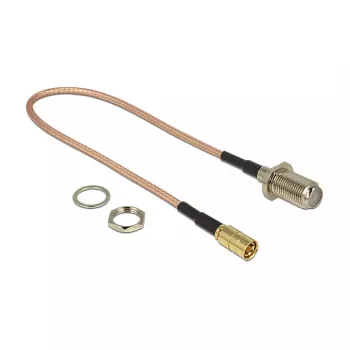 Kabel koncentryczny DeLOCK 13024 0.25 m F SMB Brązowy