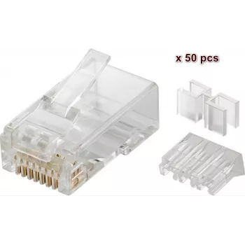Microconnect KON505-50 złącze przewodu RJ45 przezroczyste