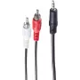 Kabel audio ShiverPeaks BS30832-15 15 m 3.5 mm 2xRCA czarny