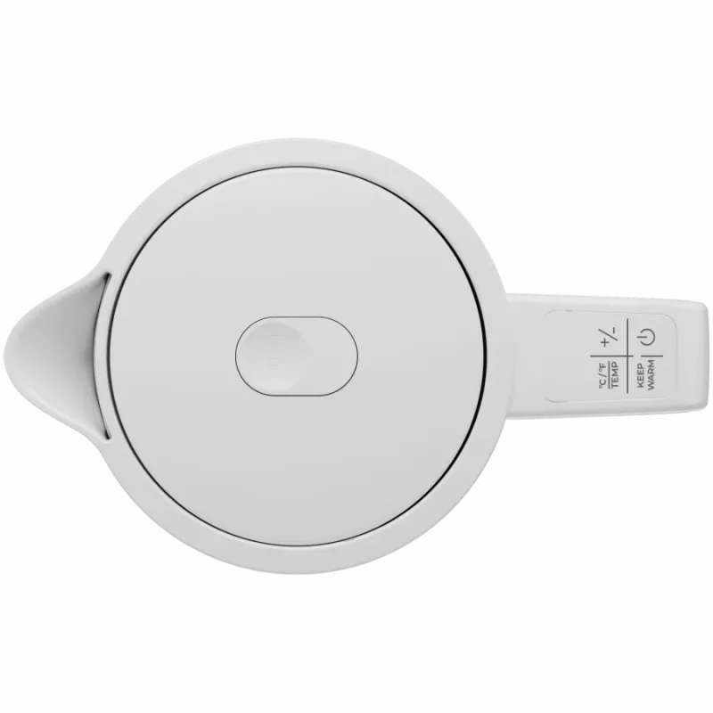 Czajnik elektryczny, biały, 220-240V, 1850-2200W, 1.7L, utrzymywanie ciepła 30 min, 40,60,80,90,100°C, panel sterowania w uchwycie