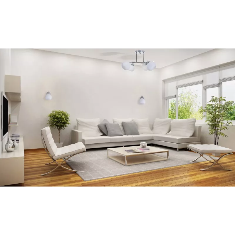 Activejet Classic pojedyncza lampa ścienna - IRMA nikiel E27 do salonu