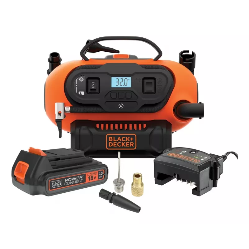 Kompresor powietrza Black & Decker BDCINF18N-QS 160 l/min AC/Zapalniczka samochodowa