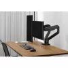 Uchwyt do monitora DIGITUS Dual Monitor Mount dla 2 ekranów 45 cali, zacisk, 2×20 kg, VESA 75×75–100×100, pochylenie -20–50°