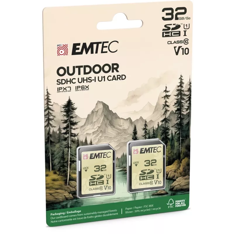 Karta pamięci flash Emtec 32 GB UHS-I U1 V10 Outdoor ECMSD32GHCU1ORP