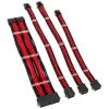 Kolink Core Standard Braided kabel Extension Kit - Jet Czarny / Racing czerwony, 24‑pin + 8‑pin + 6+2‑pin + SATA