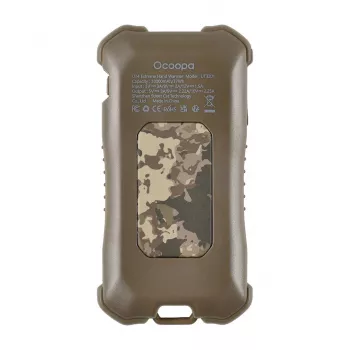 Grzejnik elektryczny Ocoopa UT3201 Camouflage — Przenośny ceramiczny ogrzewacz powietrza z powerbankiem 10 000 mAh i do 18 godz. pracy