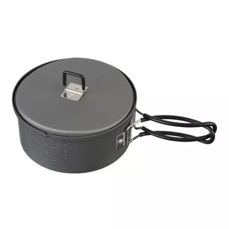 Naczynie kempingowe ESBIT PT1100HA — garnek aluminiowy 1,1 l, Ø14,8 cm, 227 g, czarny