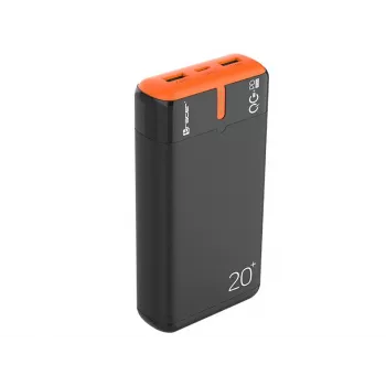 Ładowarka przenośna TRACER EnerGen 20000 mAh, Power Delivery 20W, wejście USB-C, 2 wyjścia USB-A, obsługa 3 urządzeń, pomarańczowa