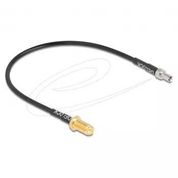 Kabel koncentryczny DELOCK 90919 RG-174, 20 m, RP-SMA do TS9, czarny