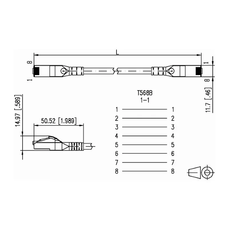 Metz 1308455077-E Ethernet kabel krosowy żółty