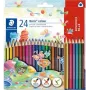 Kredki kolorowe Staedtler Noris colour 18+6 zestaw — model 187 C18P1, 24 kredki w różnych kolorach
