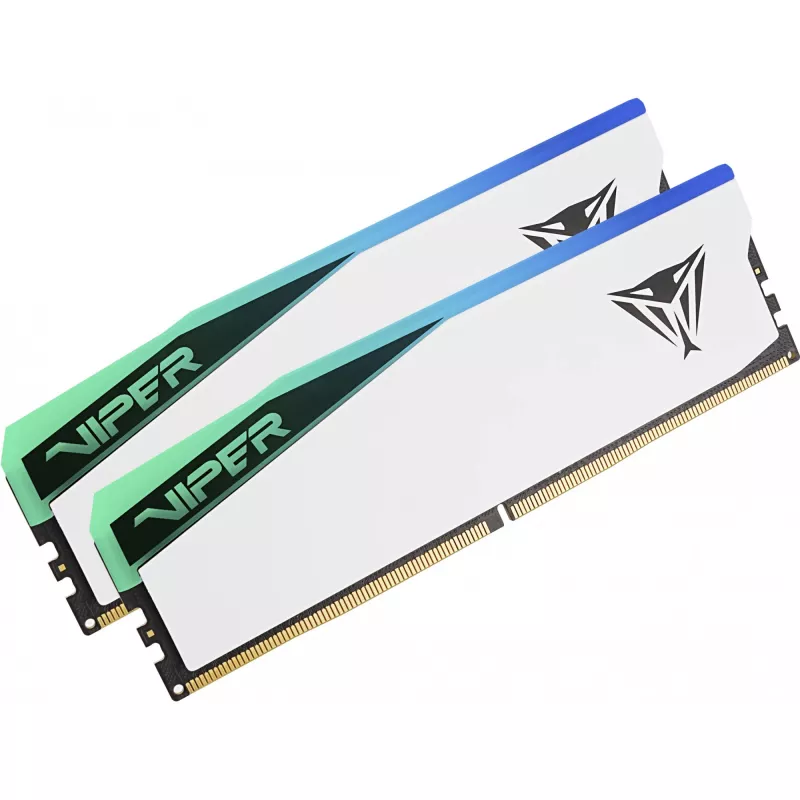 DIMM 48 GB DDR5-6000 (2x 24 GB) Dual-Kit, Pamięć Biała, PVER548G60C42KW, Viper Elite 5 RGB, INTEL XMP, AMD EXPO
