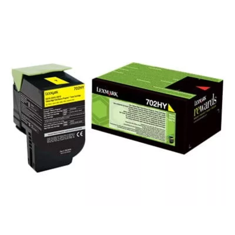 Kasetka tonera Lexmark 702HY Żółta 70C2HY0 3000 stron