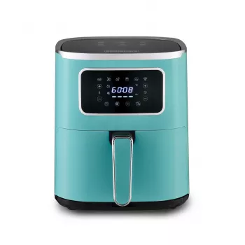 Frytkownica beztłuszczowa HEINRICH'S HFR 8216 — 5,0 l, 1450 W, zielona, sterowanie dotykowe, wyświetlacz LED