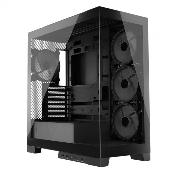 Obudowa PC MODECOM Volcano SPACE APEX ARGB Midi Tower, hartowane szkło, USB-C, obsługa ATX/microATX/Mini-ITX, GPU do 430 mm, chłodzenie CPU do 180 mm