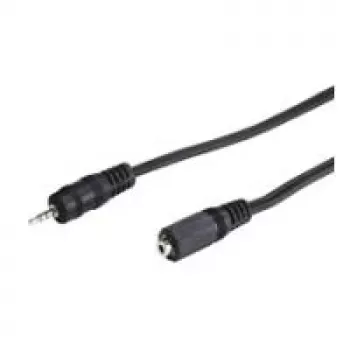 Wentronic Goobay przedłużacz jack 2,5 mm, czarny, 2 m - wtyk jack 2,5 mm (3-pin, stereo) > gniazdo jack 2,5 mm (3-pin, stereo) (50458)