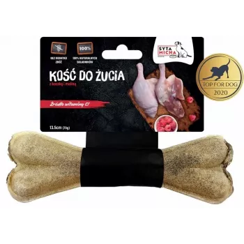 Gryzak dla psa SYTA MICHA z kaczką i malinami, patyczek 13,5 cm, bezzbożowy, dla dorosłych psów, 94,54% białka