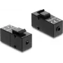 Keystone module DELOCK stereo jack female 3.5 mm 4‑pin to stereo jack female 3.5 mm 4‑pin, Czarny