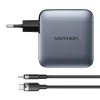 Ładowarka sieciowa Vention TZ-FETH0-EU 3× USB-C + 1× USB-A 100W, PD do 30W na port C, wejście 100–240V