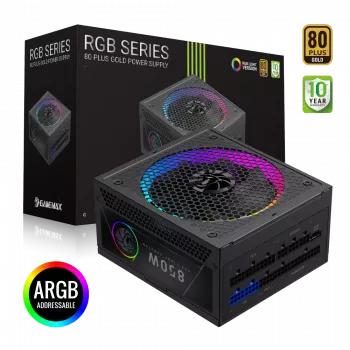 Zasilacz Gamemax, 80 PLUS, Gold | RGB 850G | 850 W