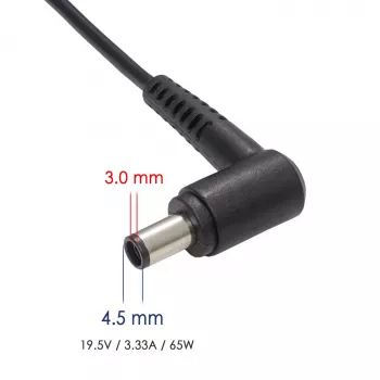 Zasilacz do laptopa Akyga AK-ND-58 19,5 V / 3,34 A, 65 W, wtyk 4,5 x 3,0 mm z pinem, do Dell