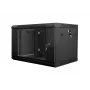 Szafa ścienna LANBERG WF01-6406-10B, 6U, 19 cali, 600×374×450 mm, czarna, 60 kg