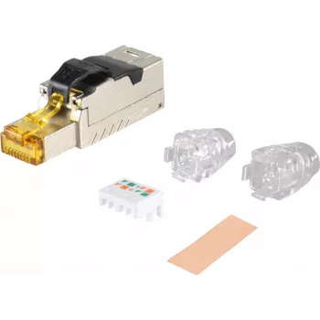 Złącze sieciowe helos RJ-45 M ekranowane kat. 8.1 do szybkich połączeń Ethernet