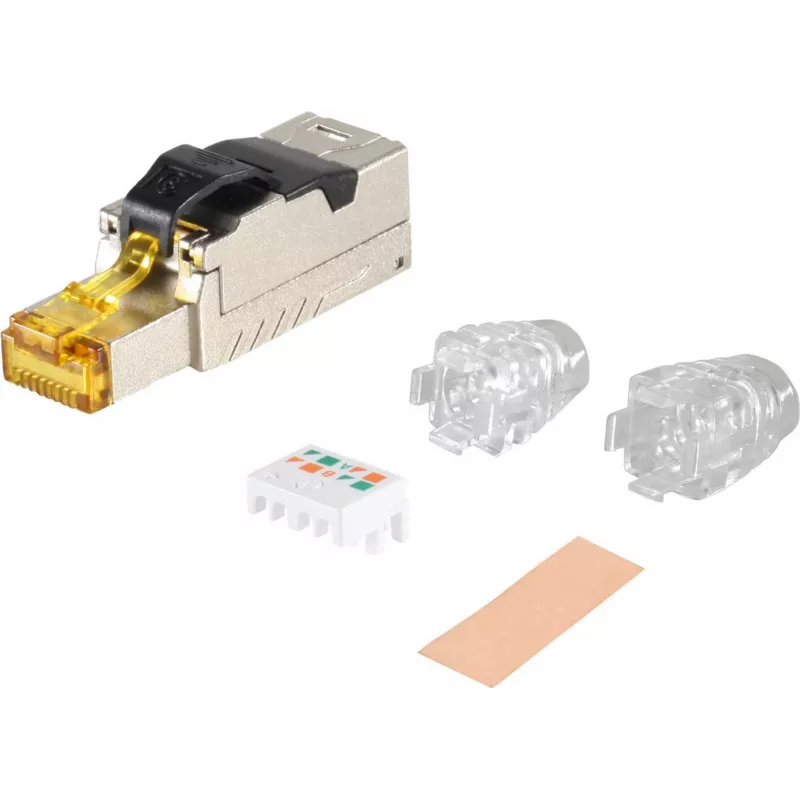 Złącze sieciowe helos RJ-45 M ekranowane kat. 8.1 do szybkich połączeń Ethernet