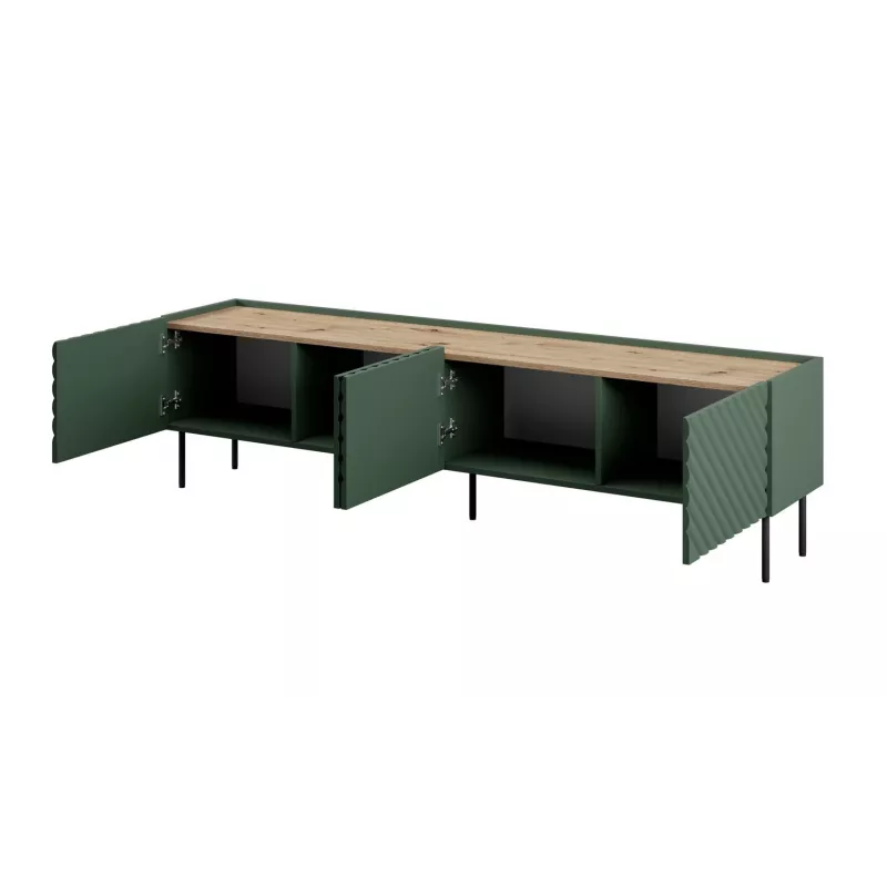 4D szafka RTV ONDA 200x40xH54.35 zielony (stojąca lub montowana na ścianie)
